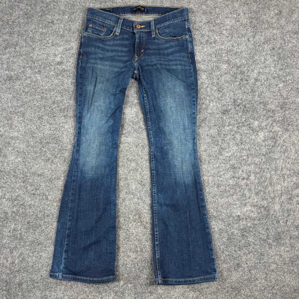 Levi's Jeans Womens Size 9 Blue 524 Too Superlow Flare Stretch Denim Dark Wash